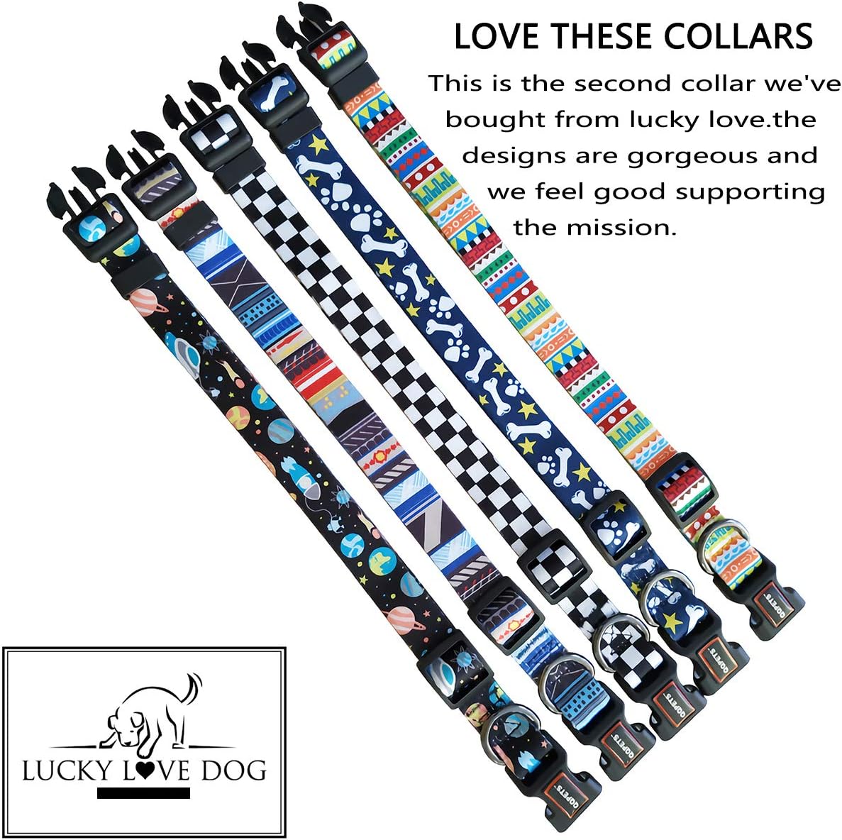 Collar de estampados para perros (4 tamaños)