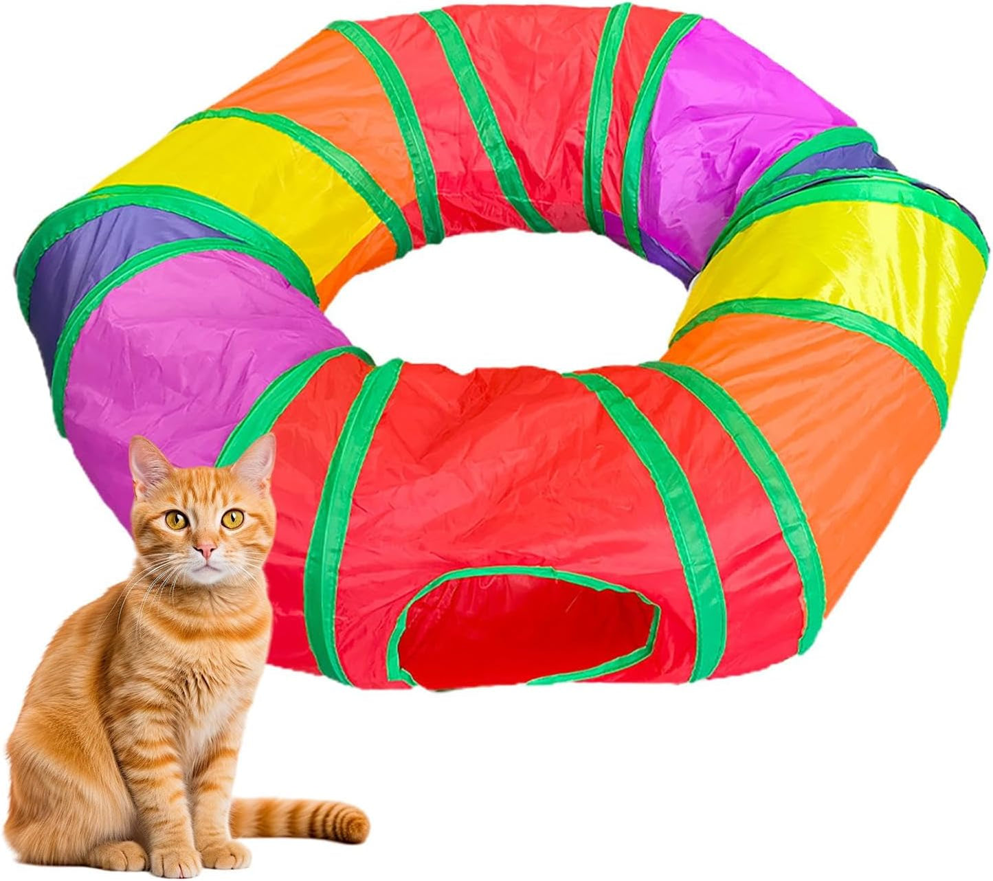 Túnel para Gatos estilo dona ajustable (2 en 1)
