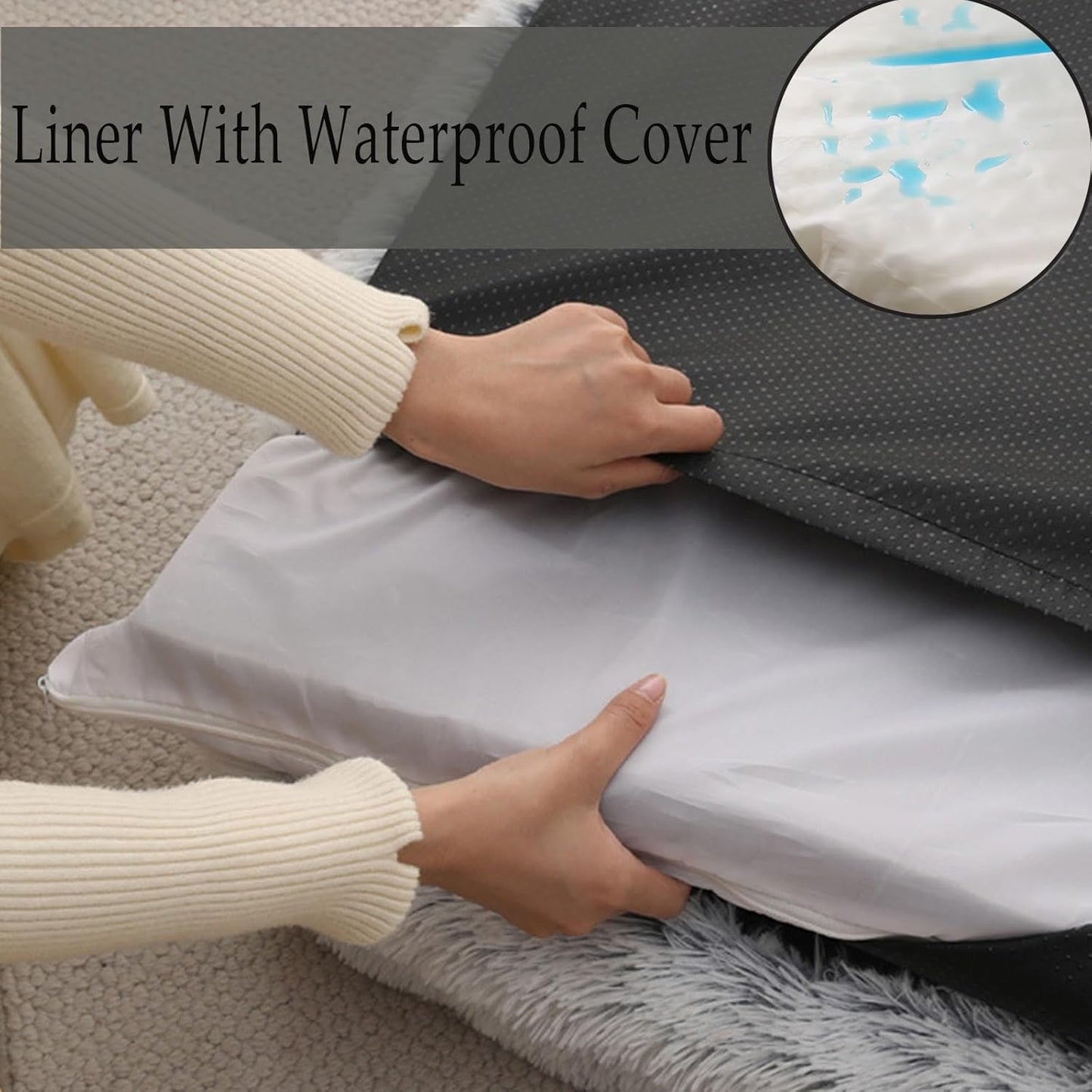Cama ortopédica e impermeable para perros