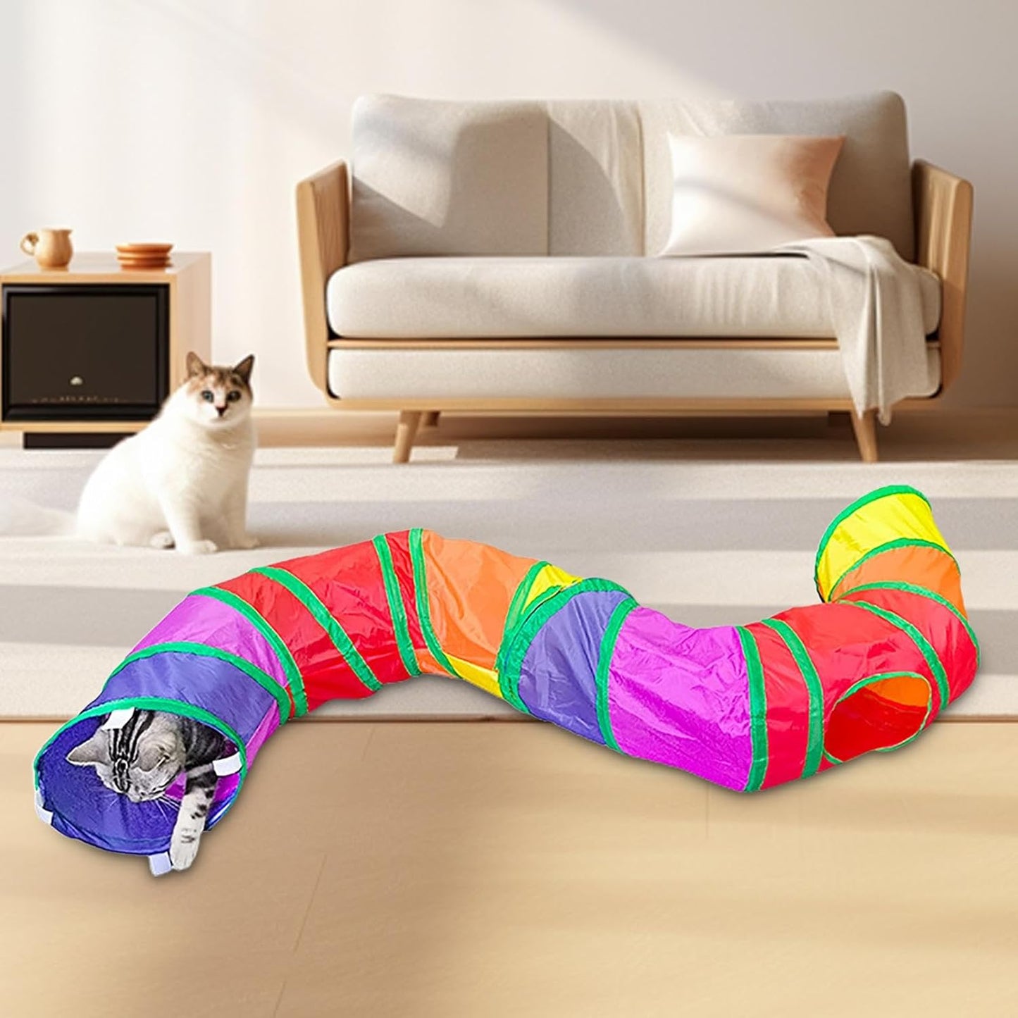 Túnel para Gatos estilo dona ajustable (2 en 1)