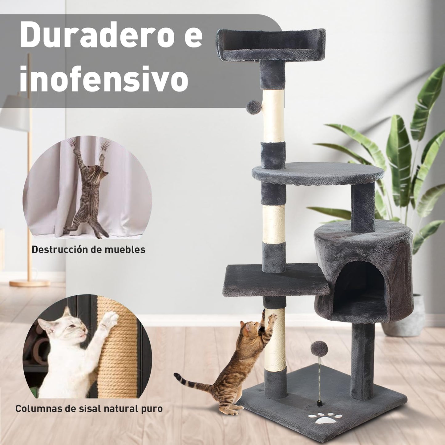 Torre para gatos 116cm MT04