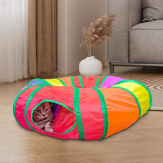 Túnel para Gatos estilo dona ajustable (2 en 1)