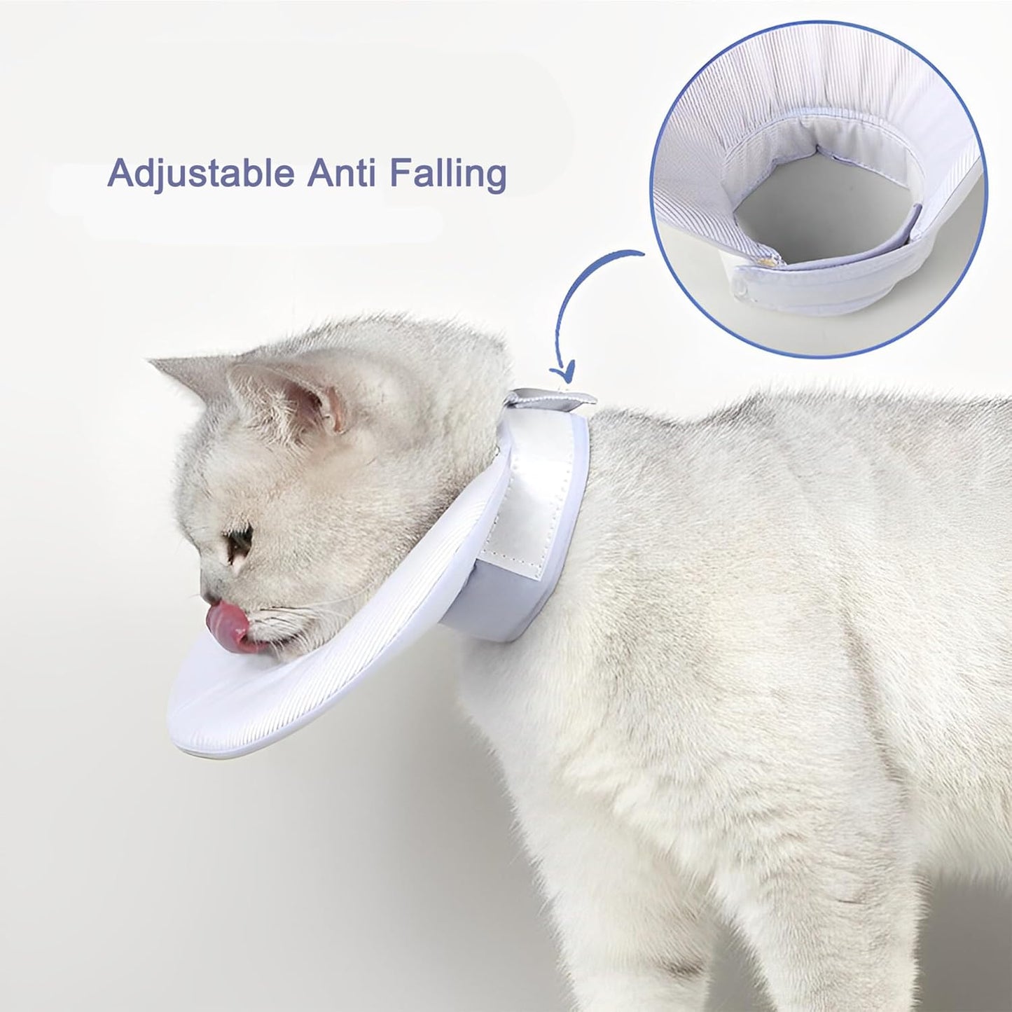 Cono isabelino de recuperación para gatos suave
