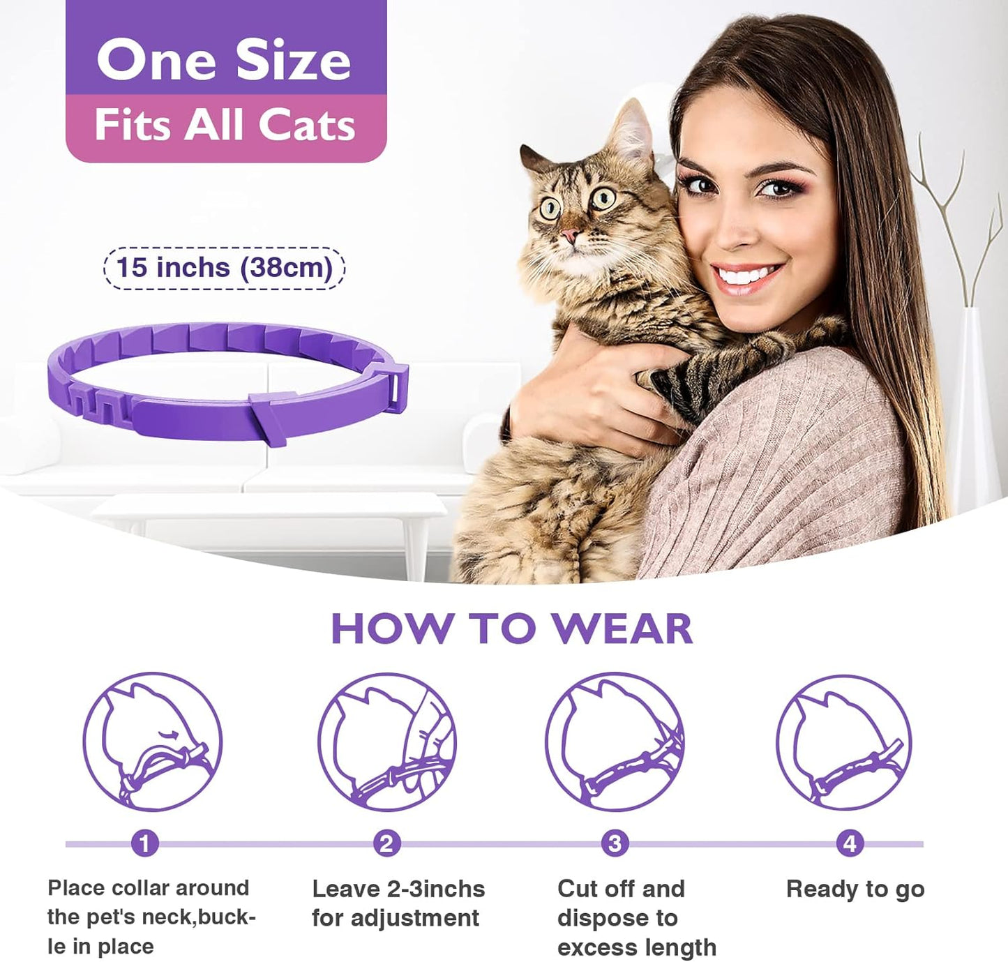 Collar calmante para gatos (Pack 3)