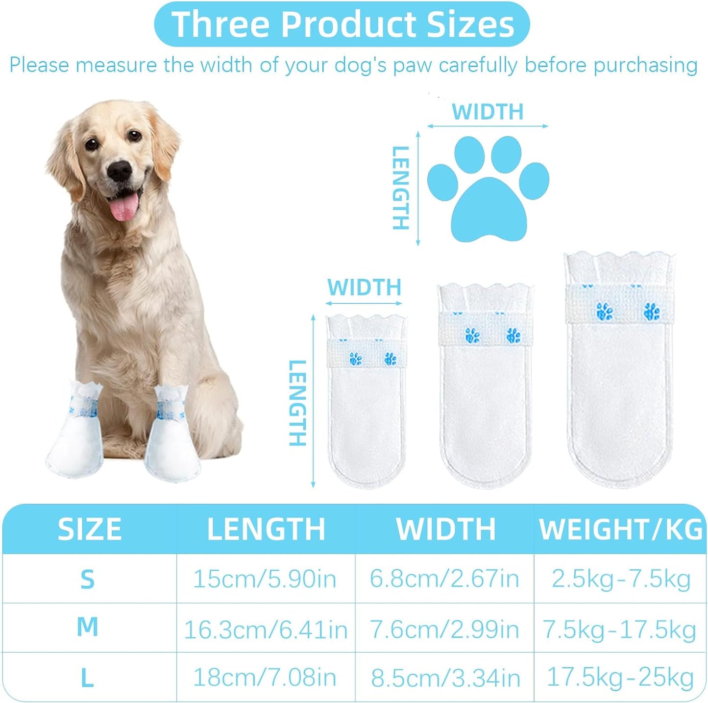 Zapatos desechables impermeables para perro (20 u)