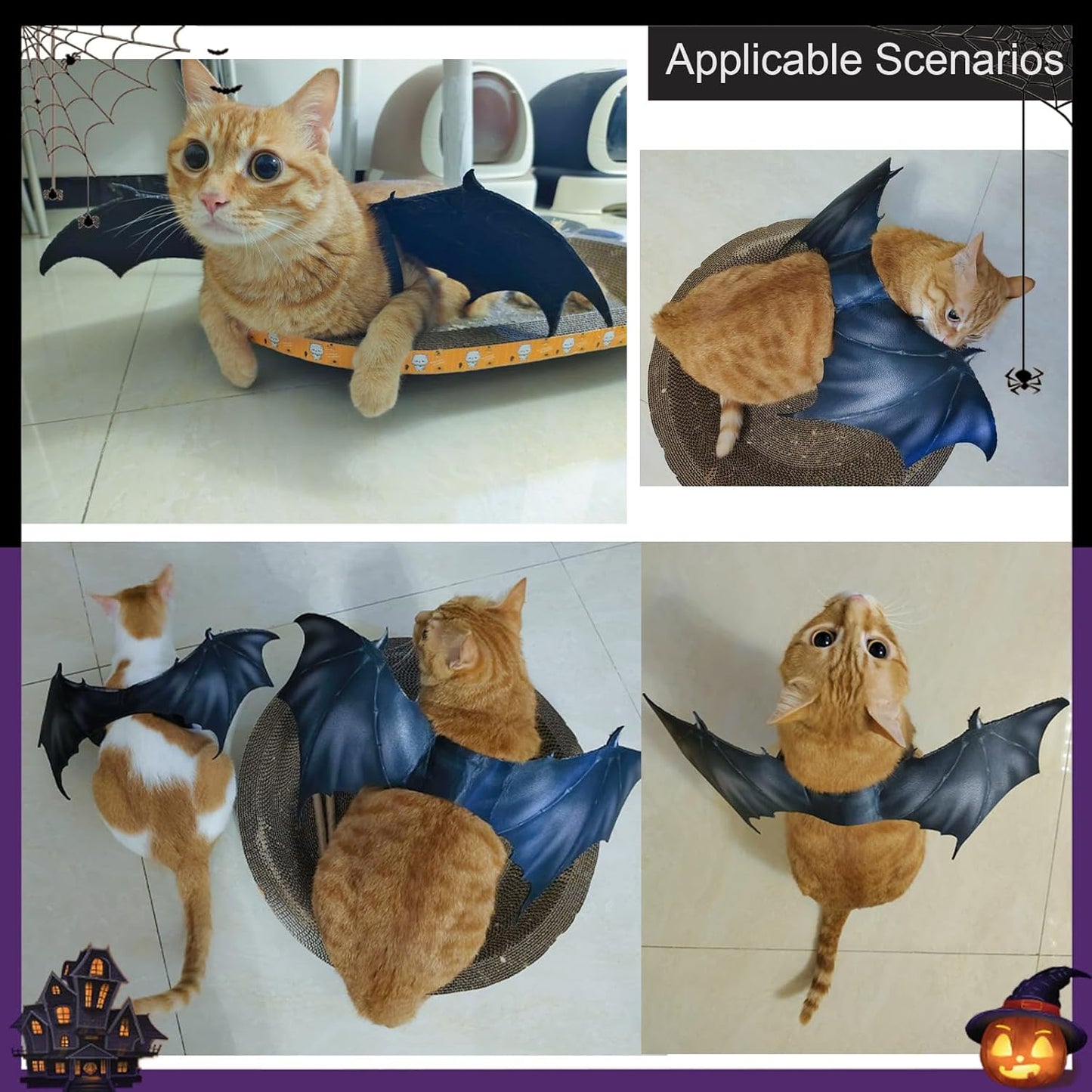 Disfraz de alas de demonio para perros y gatos