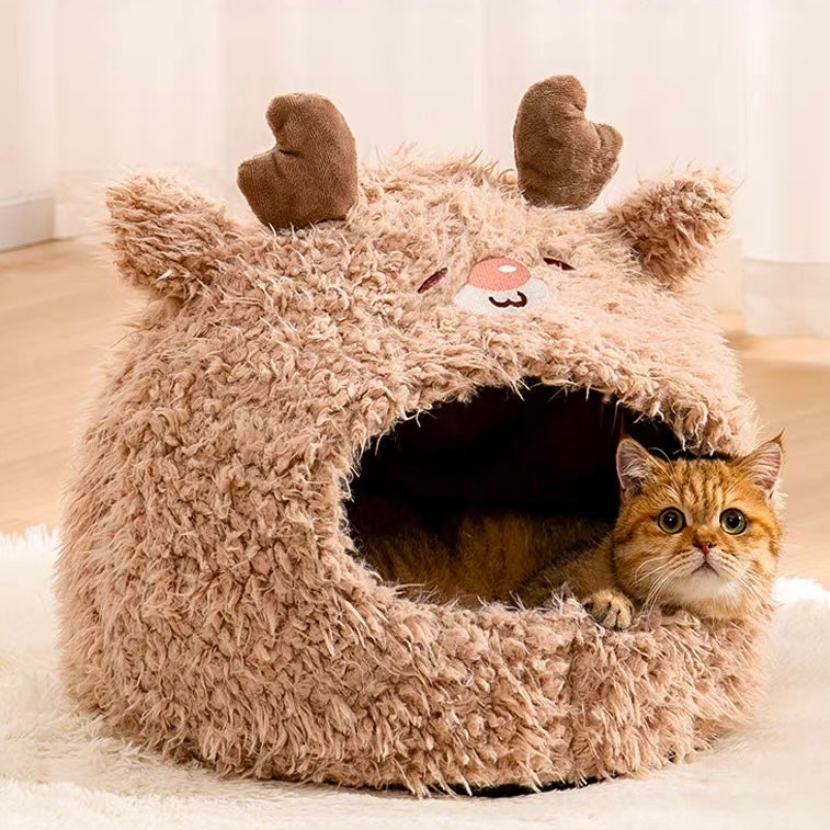 Casita afelpada para mascotas pequeñas L 53*53*50cm