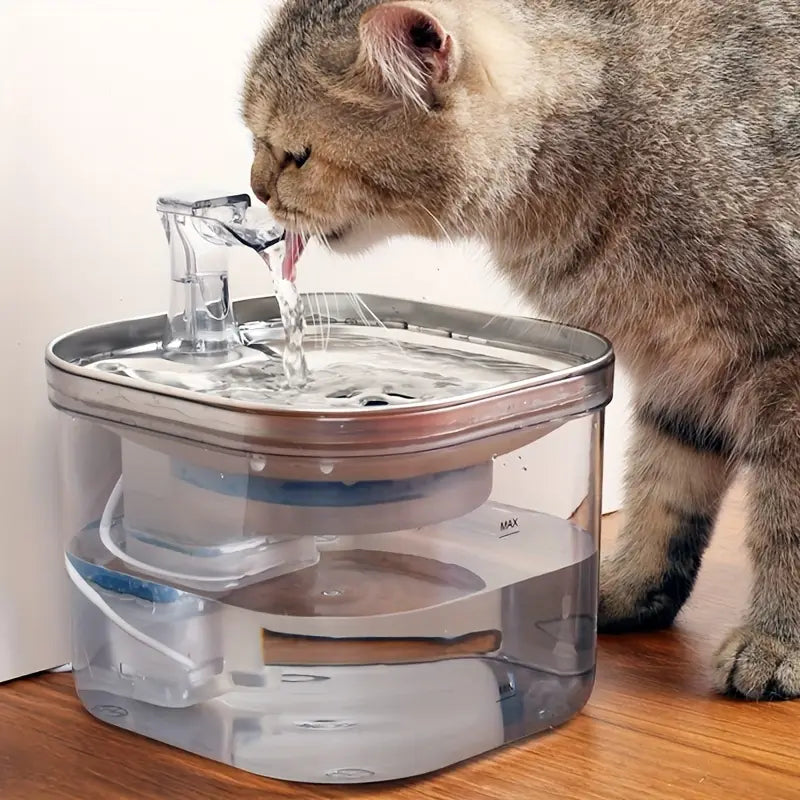 Fuente de agua, acero inoxidable para mascotas