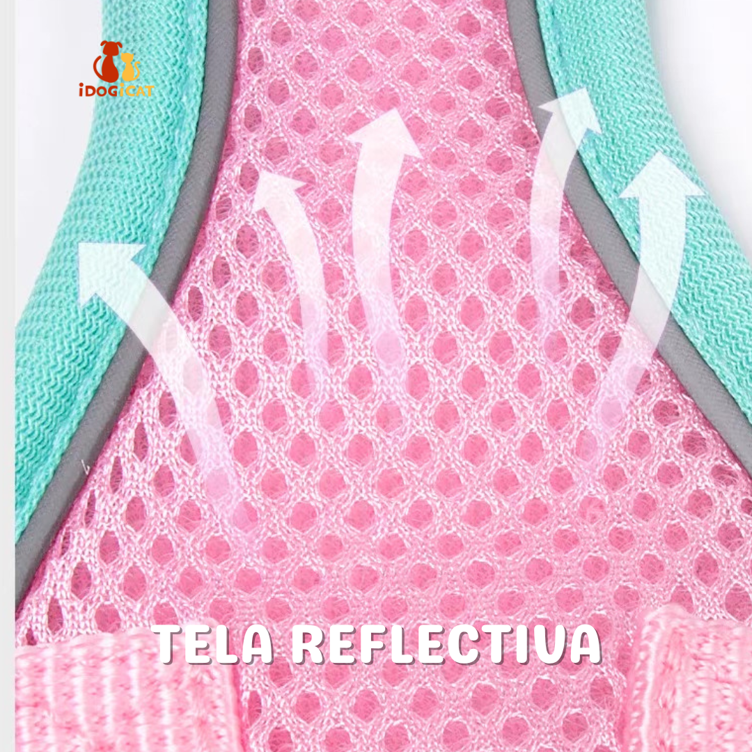 Pechera anti escape reflectiva para gatos