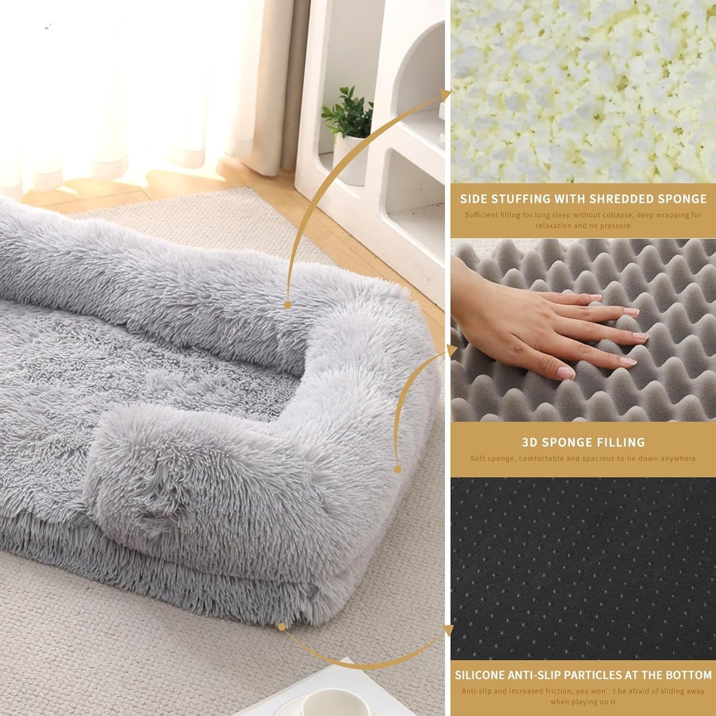 Cama ortopédica e impermeable para perros