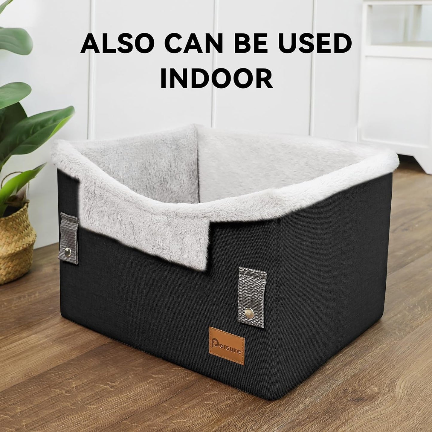 Asiento de felpa de coche para perros p20