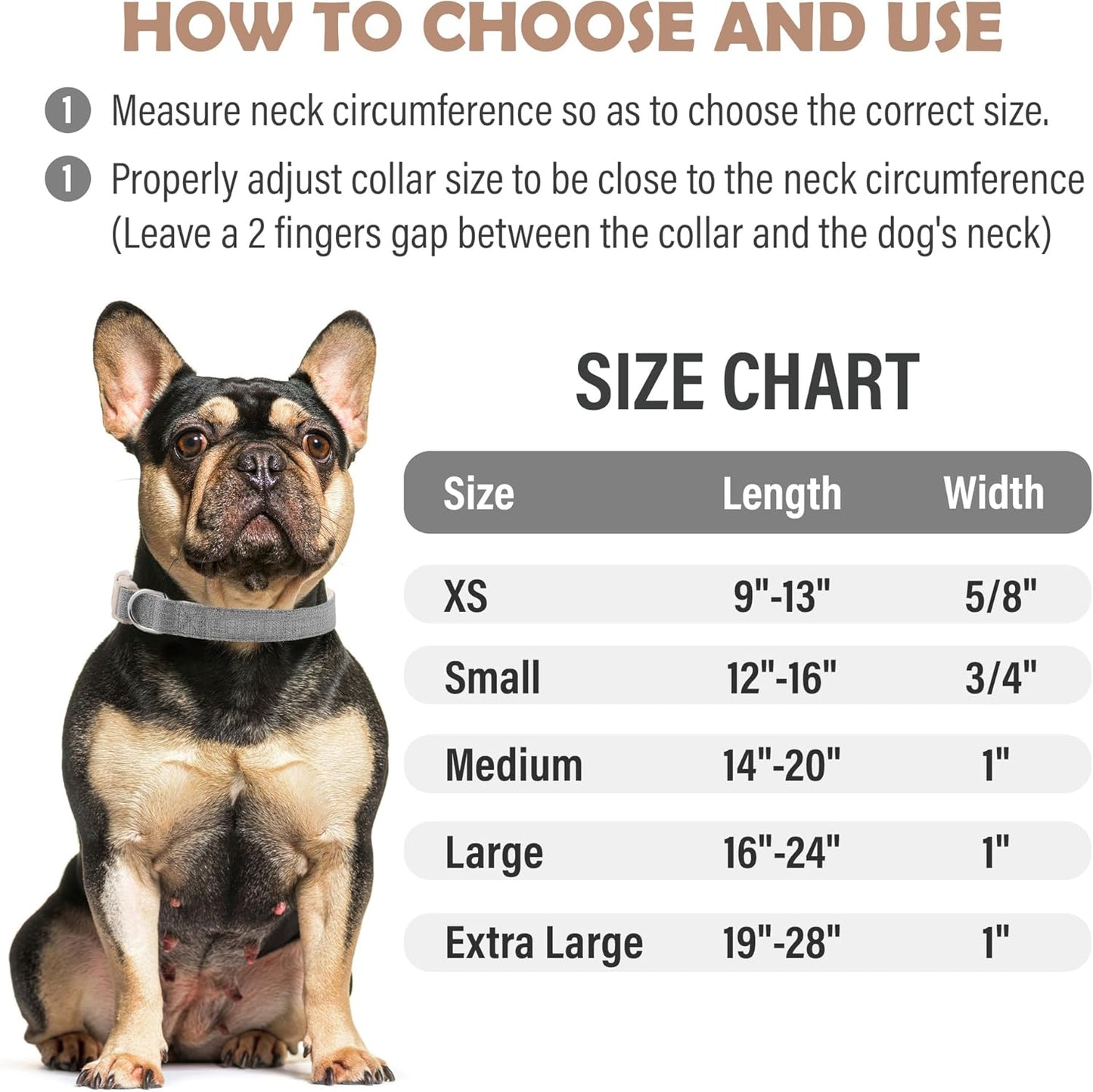 Collar de estampado cuadros para perros medianos y grandes