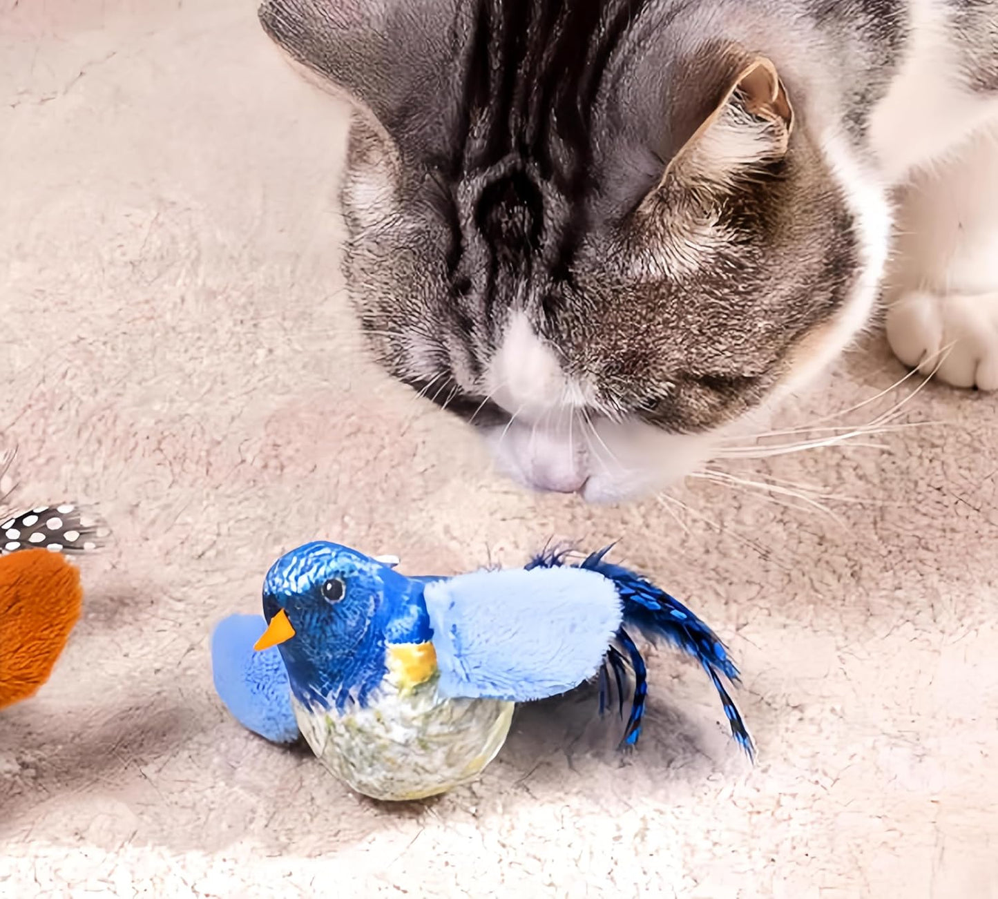 Juguete para gato, pajaro con sonido (variedad de modelos)