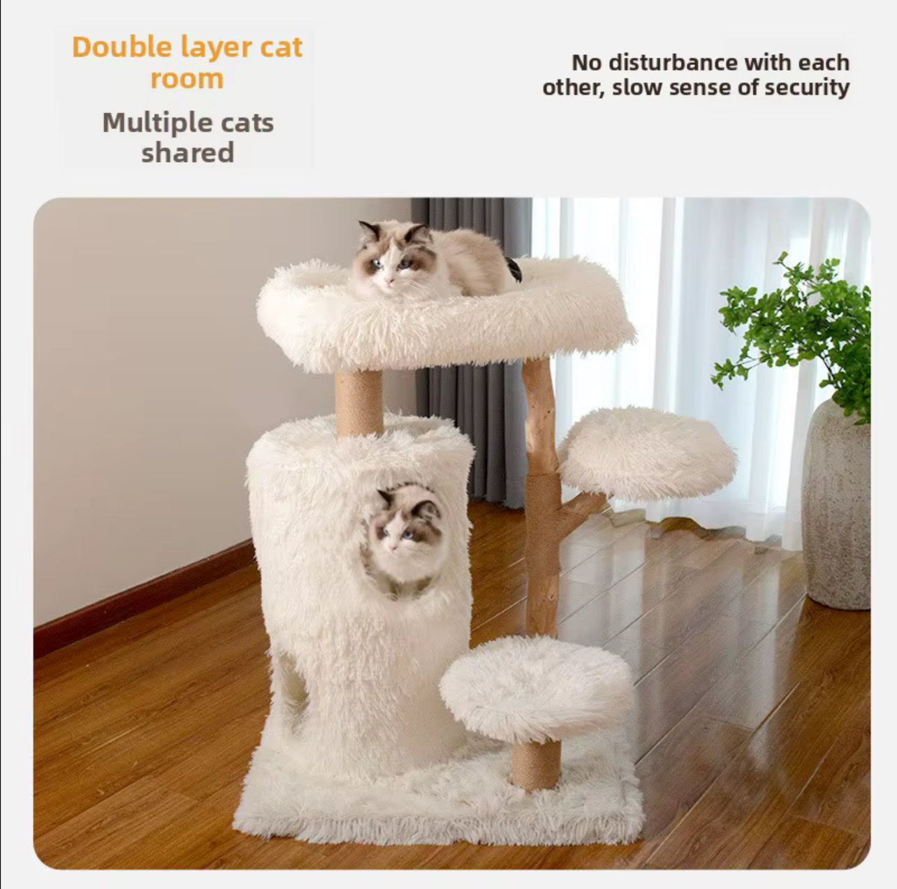 Torres de gatos estilo nube 90cm alto (Modelo MR42)