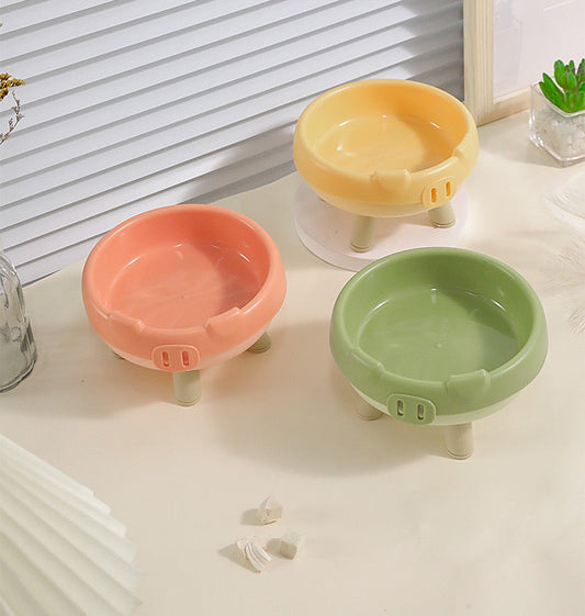 Plato de Plastico estilo cerdito para gatos