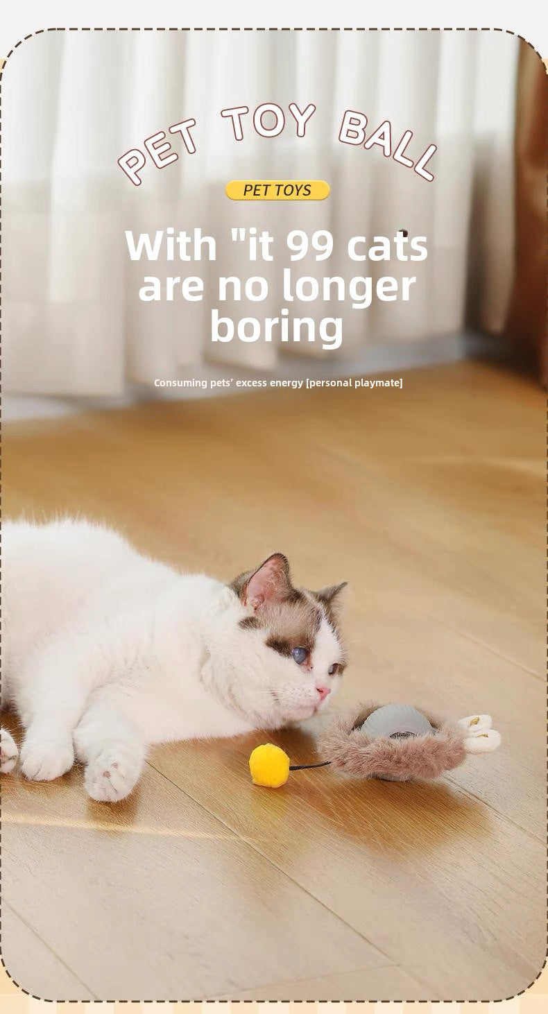 Juguete interactivo para gatos rodante con sensor de movimiento