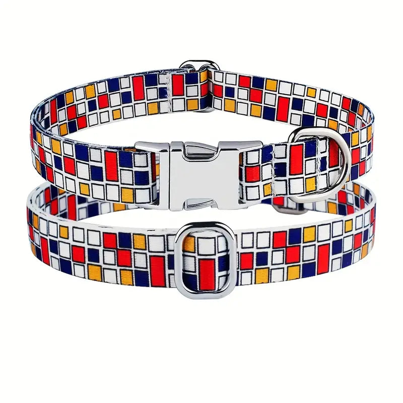 Collar estampado de acero para mascotas