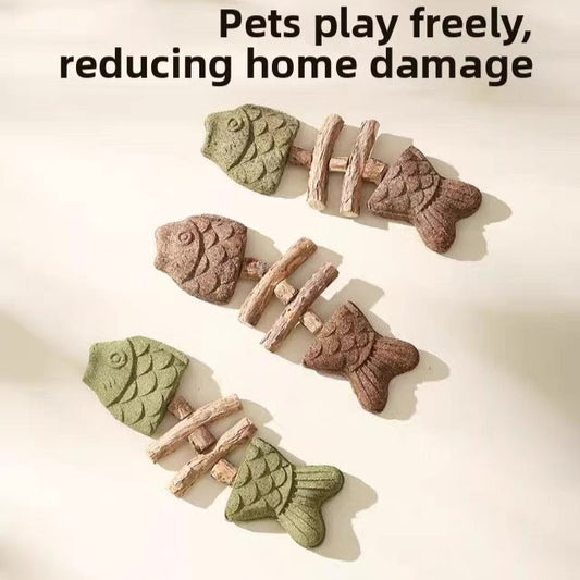 Catnip con forma de pescado para gatos