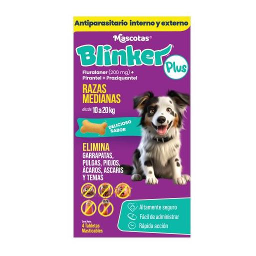 Antiparasitario externo e interno Blinker Plus - 1 mes de protección