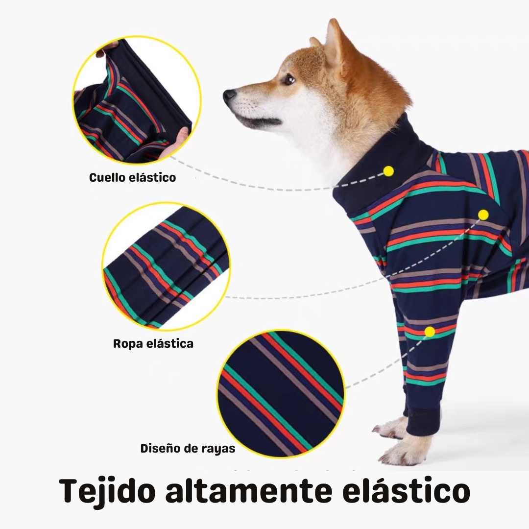 Traje postoperatorio para perros de manga larga