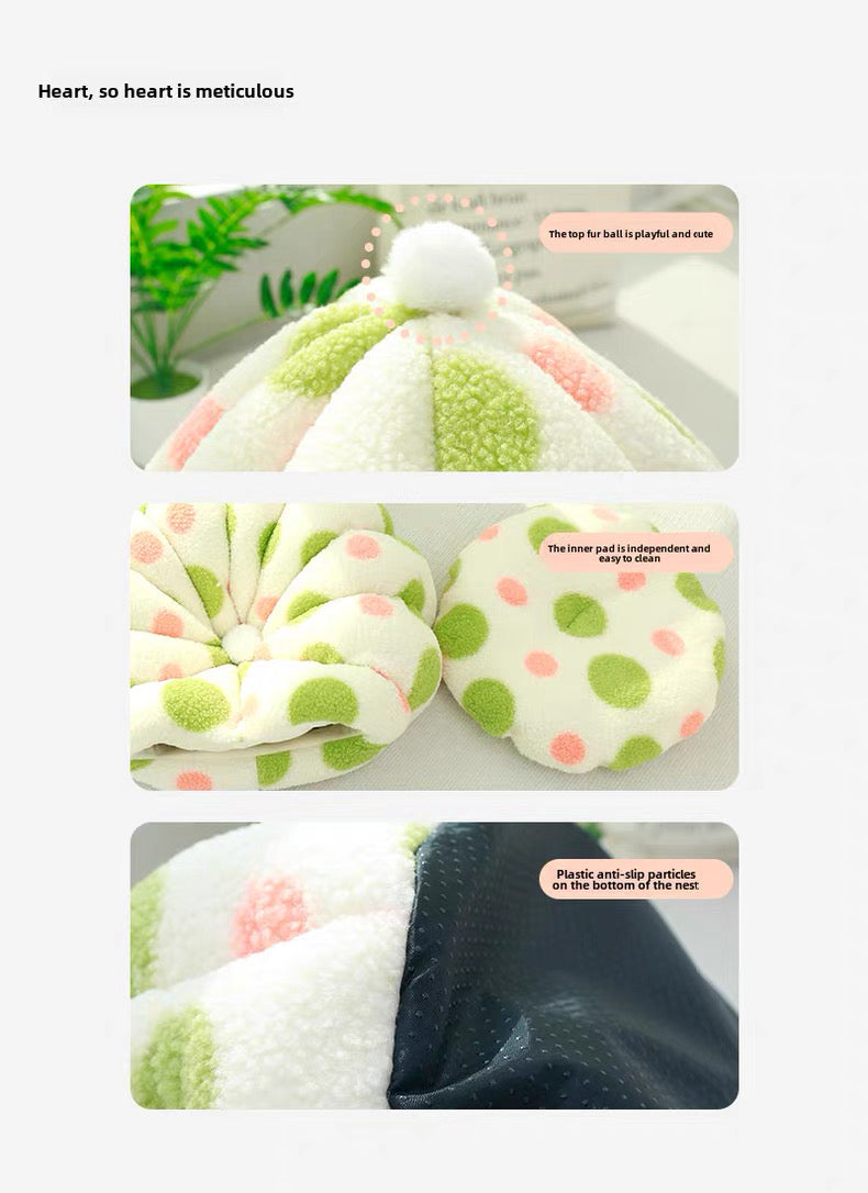 Casita afelpada para mascotas pequeñas 40*19*35cm