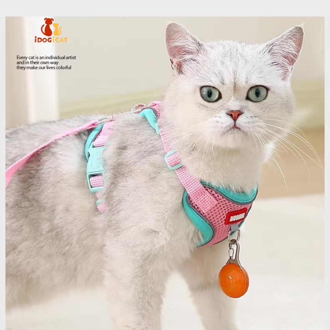 Pechera anti escape reflectiva para gatos