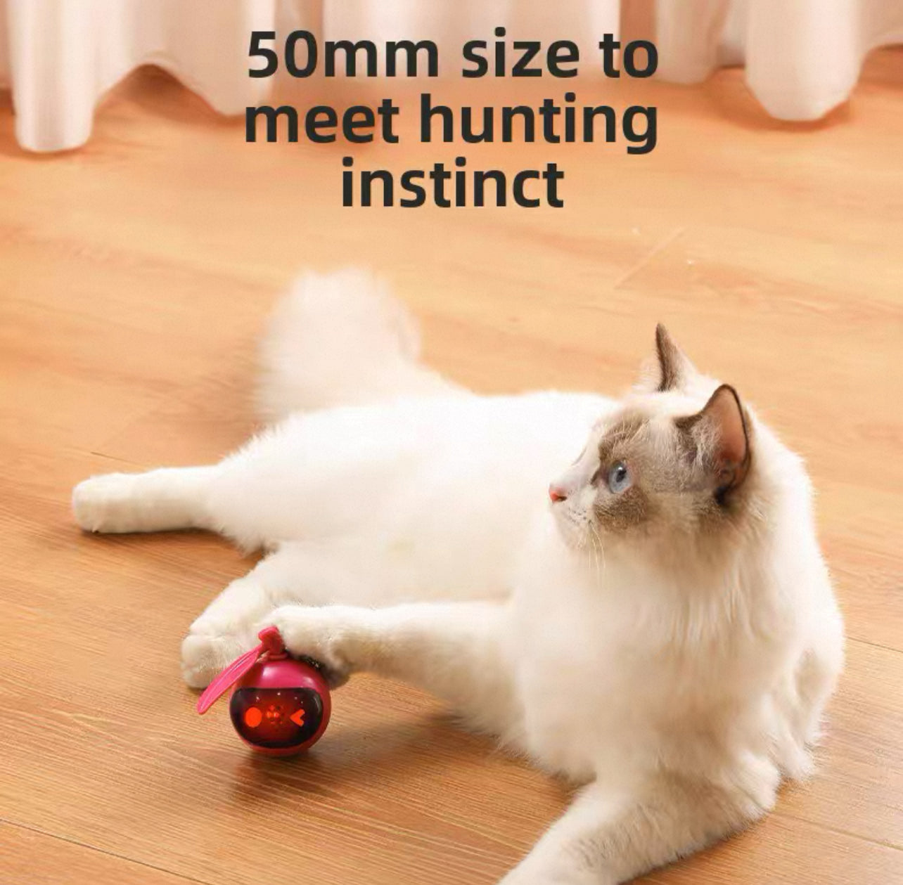 Pelota interactiva para gatos con sonido recargable