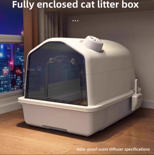 Arenero cerrado con bandeja extraible y filtro de olor 52*41*40cm