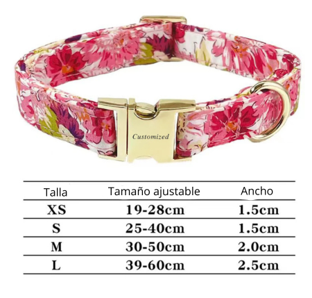 Collar estampado para hembras