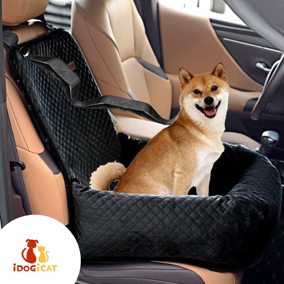Asiento de carro acolchado para perros