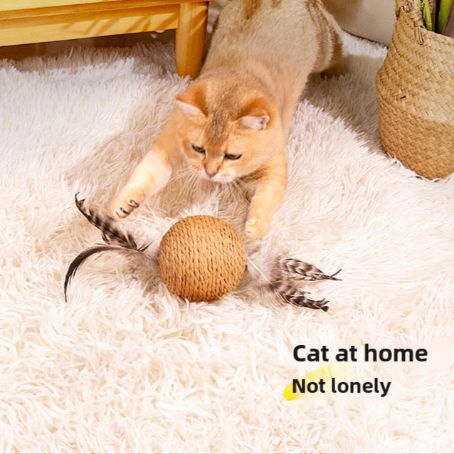 Pelota para gatos de cuerda de sisal 10cm