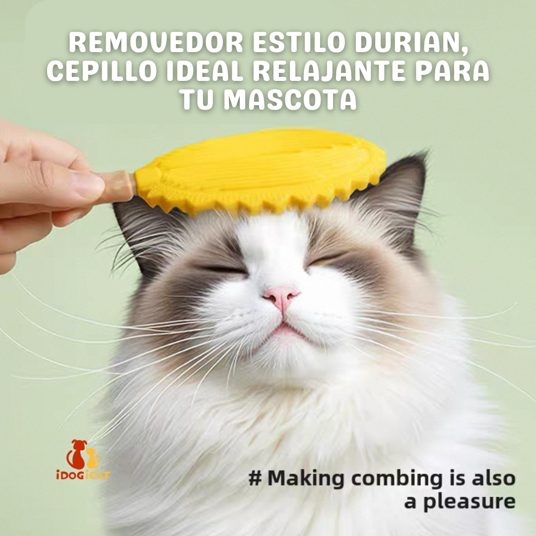 Cepillo removedor de pelo muerto doble cara diseño durian