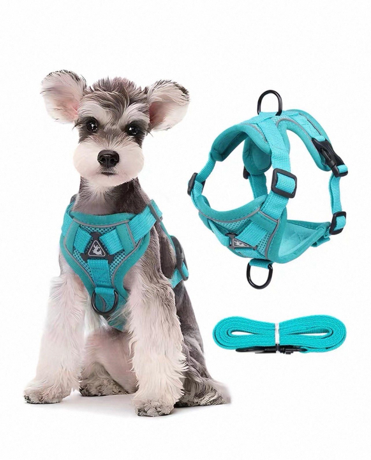 Pechera ajustable para perros pequeños de malla reflectante