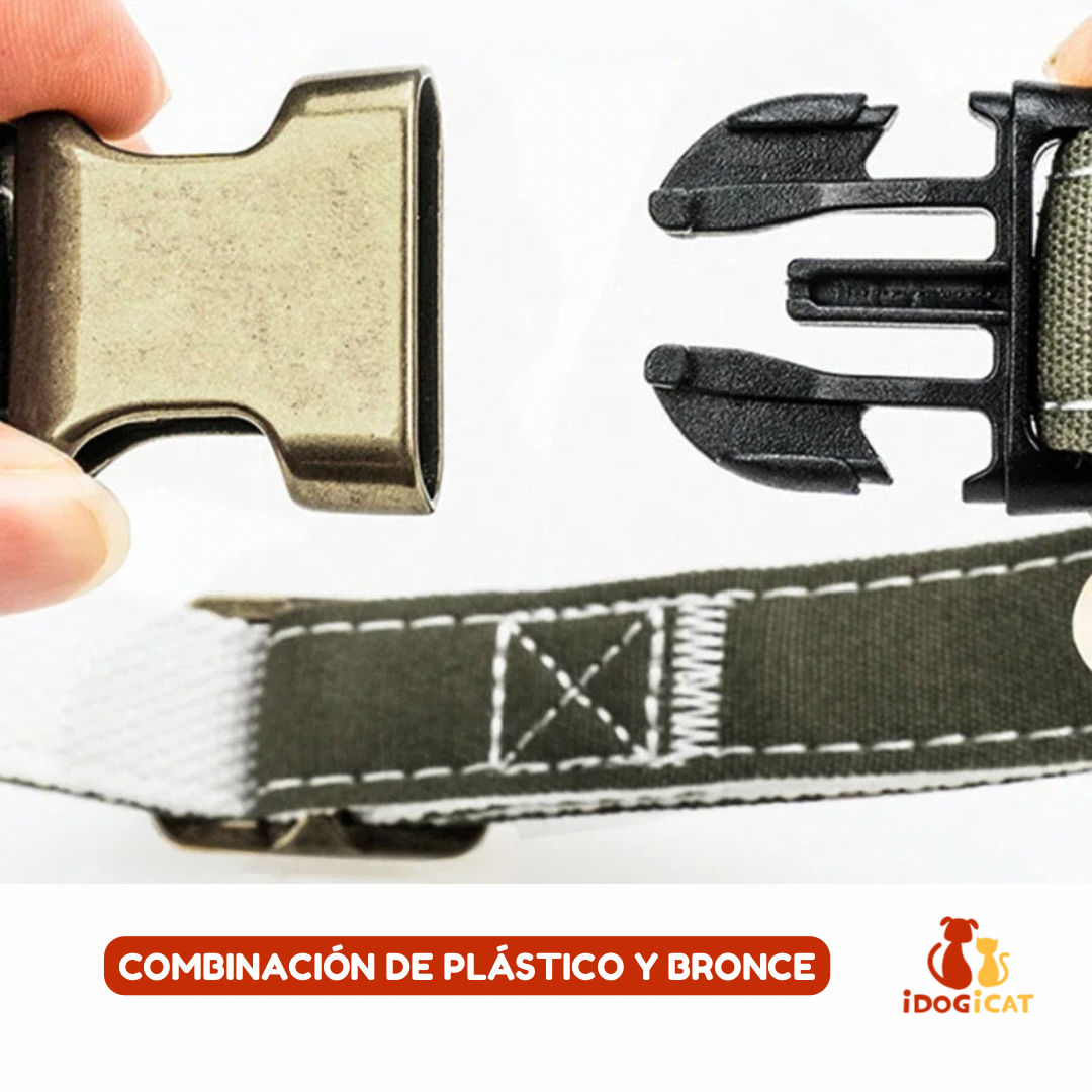 Collar de tela con correa