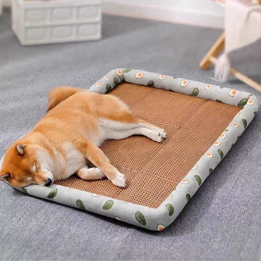 Cama de mimbre para perros