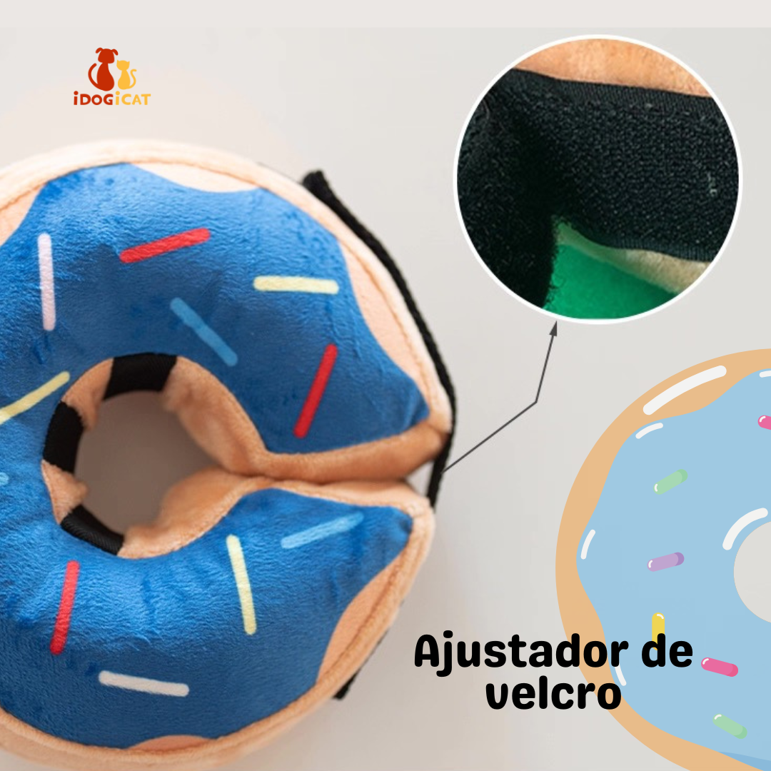 Collar inflable isabelino para mascotas grandes estilo dona