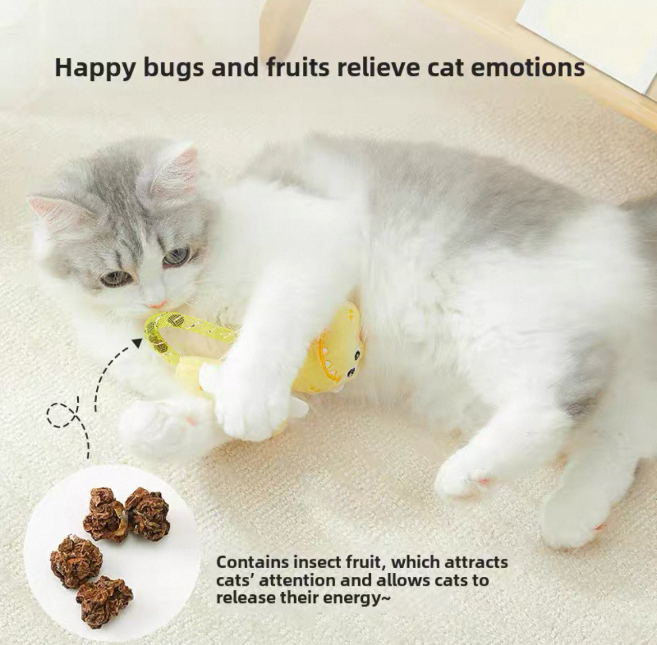 Peluche para gatos con relleno fruta de catnip