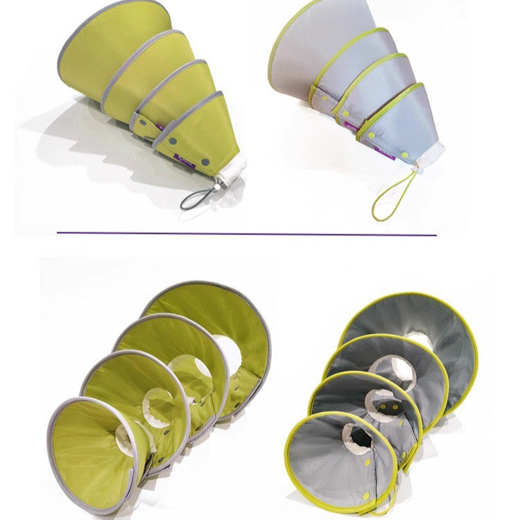 Cono isabelino de tela impermeable para mascotas