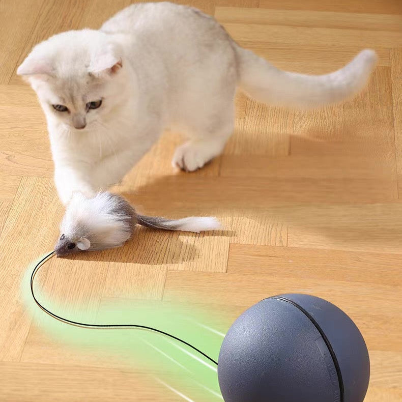 Pelota interactiva para gatos con ratón (Batería AA)