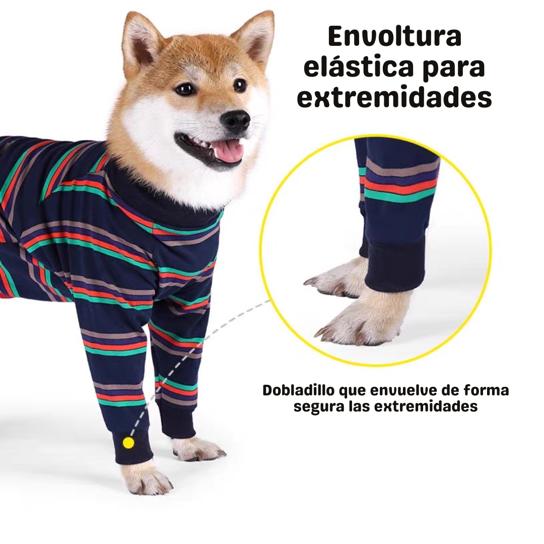 Traje postoperatorio para perros de manga larga