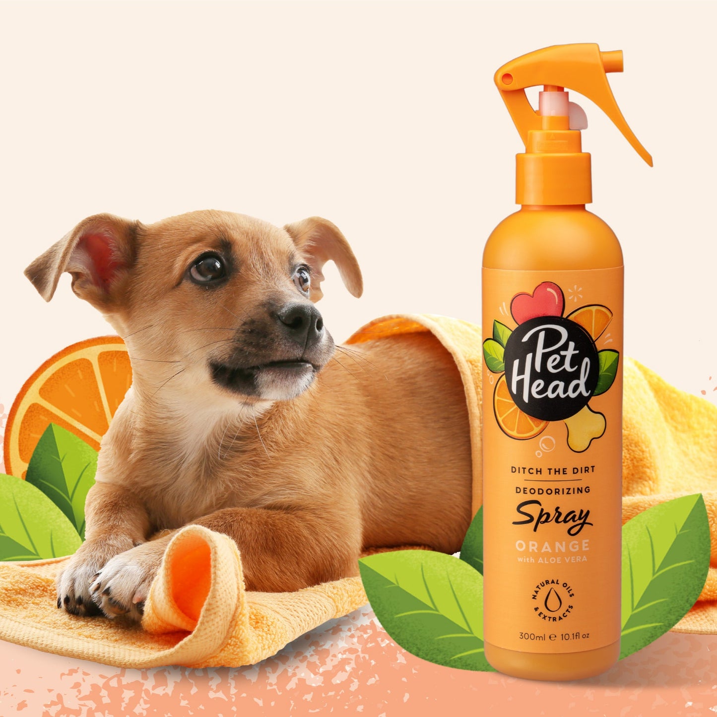 Shampoo en seco Pet Head: Spray Orange DIrty para Perro 300 ml