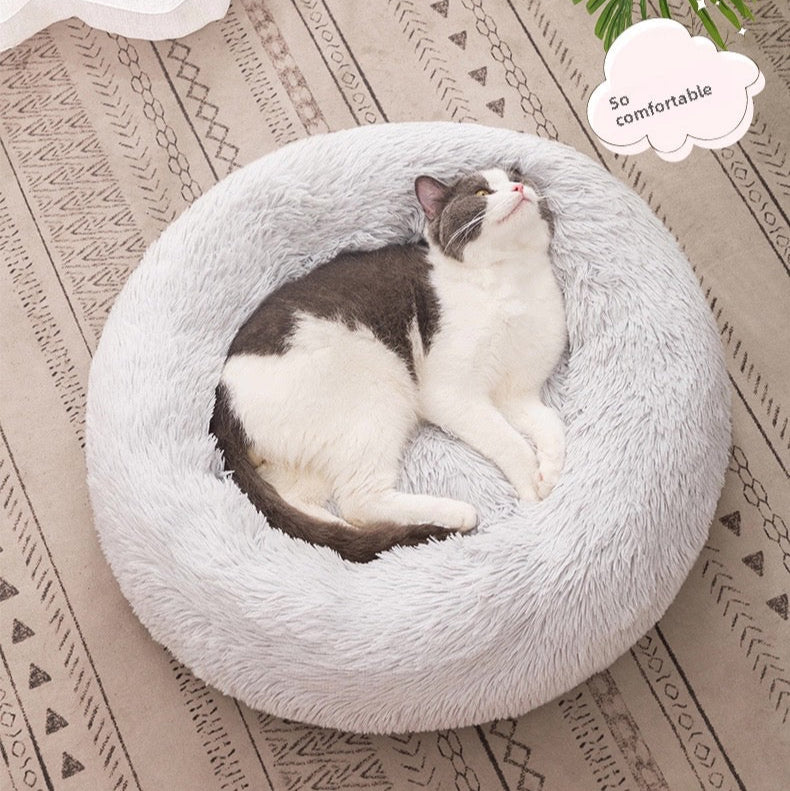 Cama acolchonada redonda para mascotas 60cm