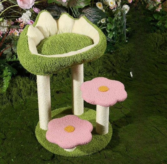 Torre para gatos 63cm alto estilo flor