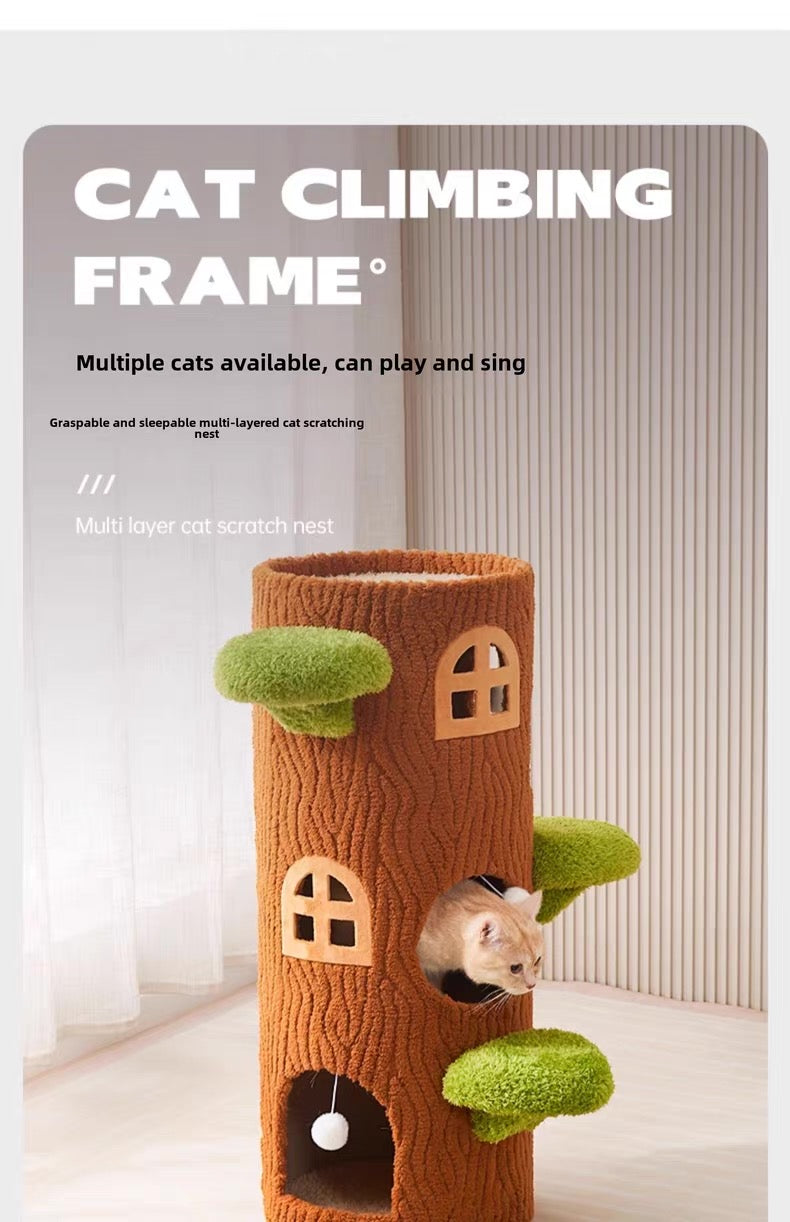 Torre de dos niveles con diseño de árbol 60*36cm