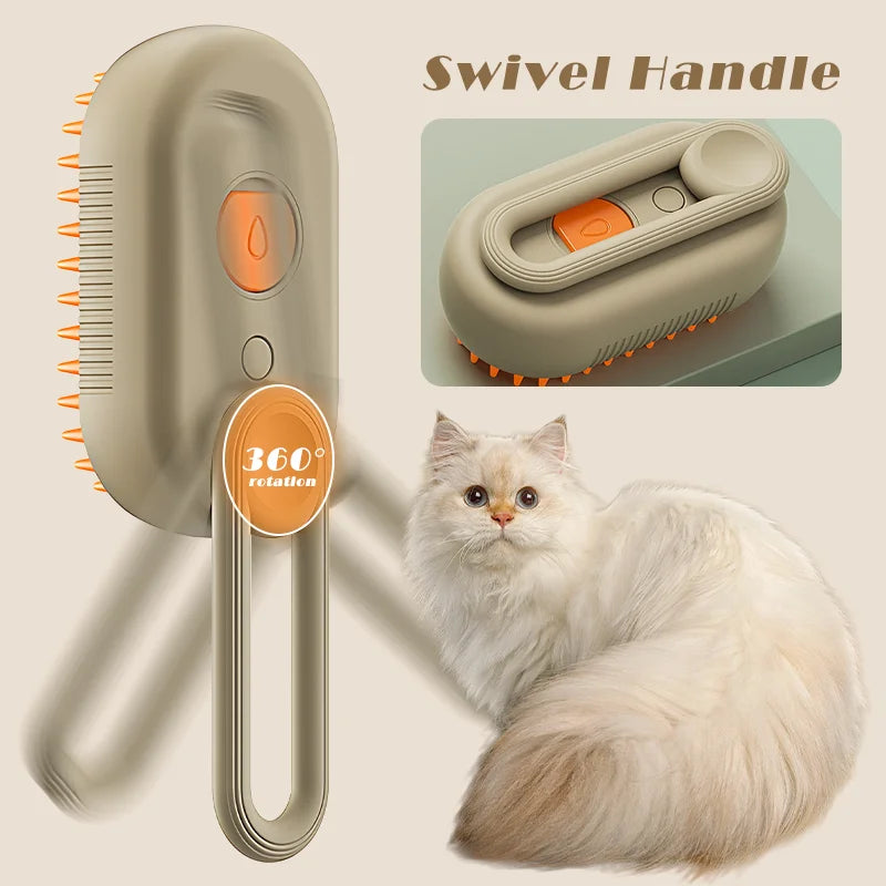 Cepillo de vapor para mascotas 3 en 1