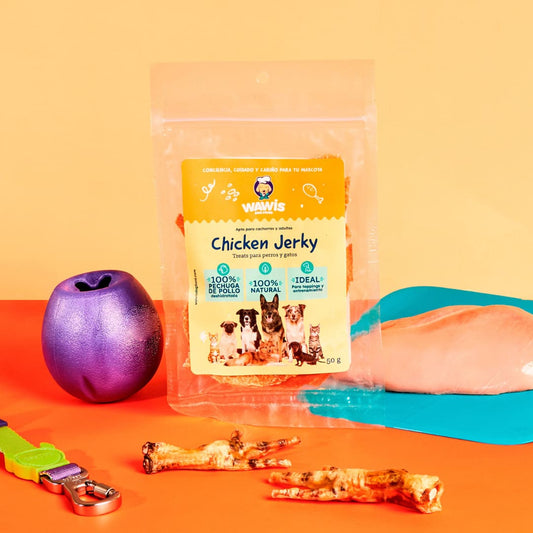 Snacks para Perro Wawis Dog Food: Chicken Jerky 50g