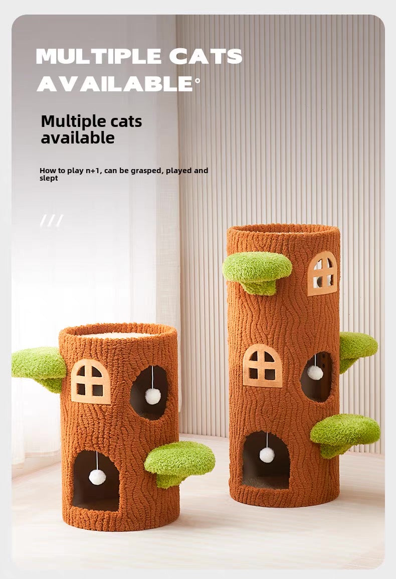 Torre de dos niveles con diseño de árbol 60*36cm