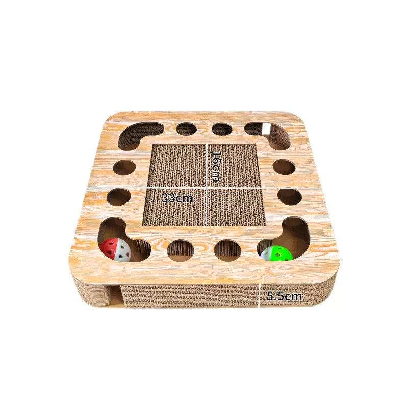 Rascador de cartón interactivo con pelota (dos modelos)