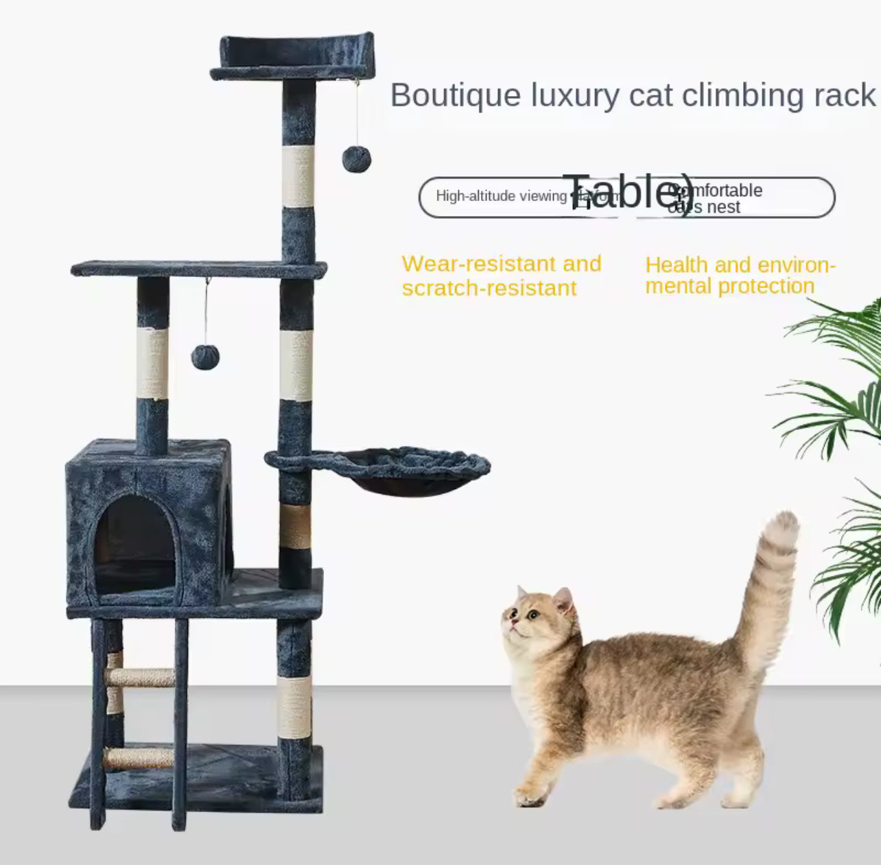 Torre para gatos azul (Modelo 8856)