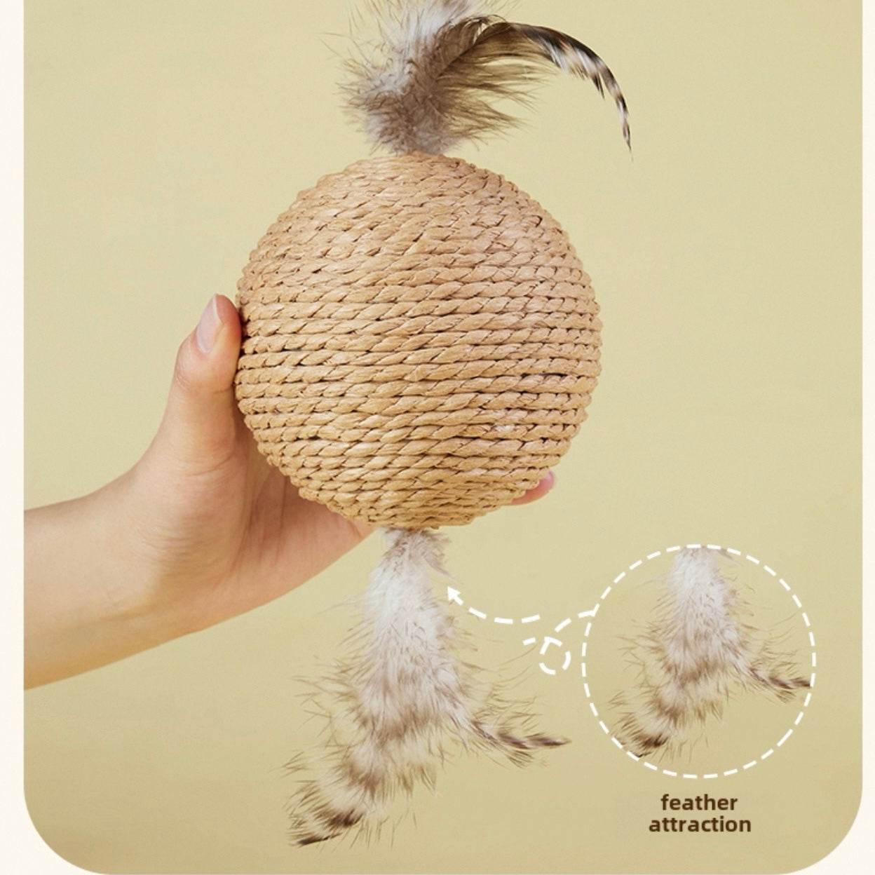 Pelota para gatos de cuerda de sisal 10cm